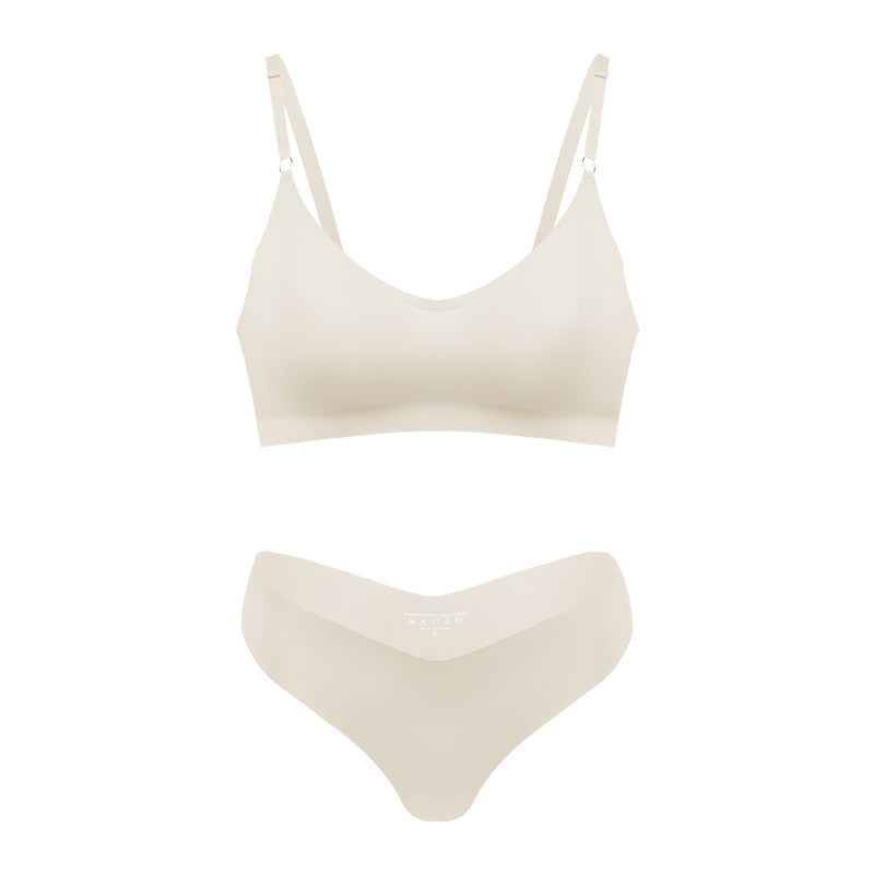 Women's V-neck Breathable Underwear Bra Panties Set