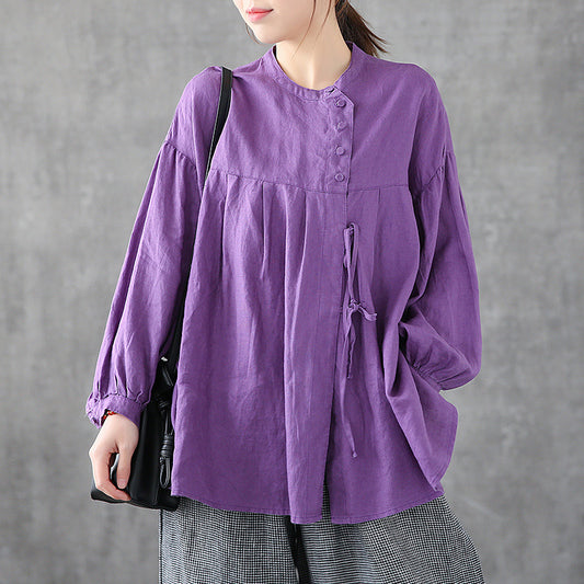 Loose Large Cotton Linen Shirt