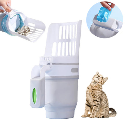 Upgrade Widen Cat Litter Shovel Scoop With Refill Bags Large Cat Litter Box Self Cleaning Cat Waste Bin System Pet Supplies Pet Products - myETYN