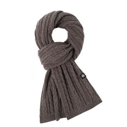 Winter Warmth: Versatile Solid Color Knitted Woolen Long Scarf for Women – Korean Style Shawl with a Sweet Fashion Touch - myETYN