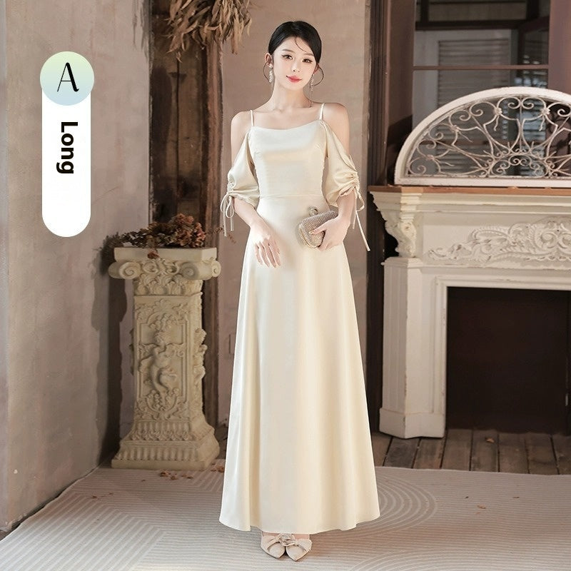 Summer Champagne Niche High-End Dress