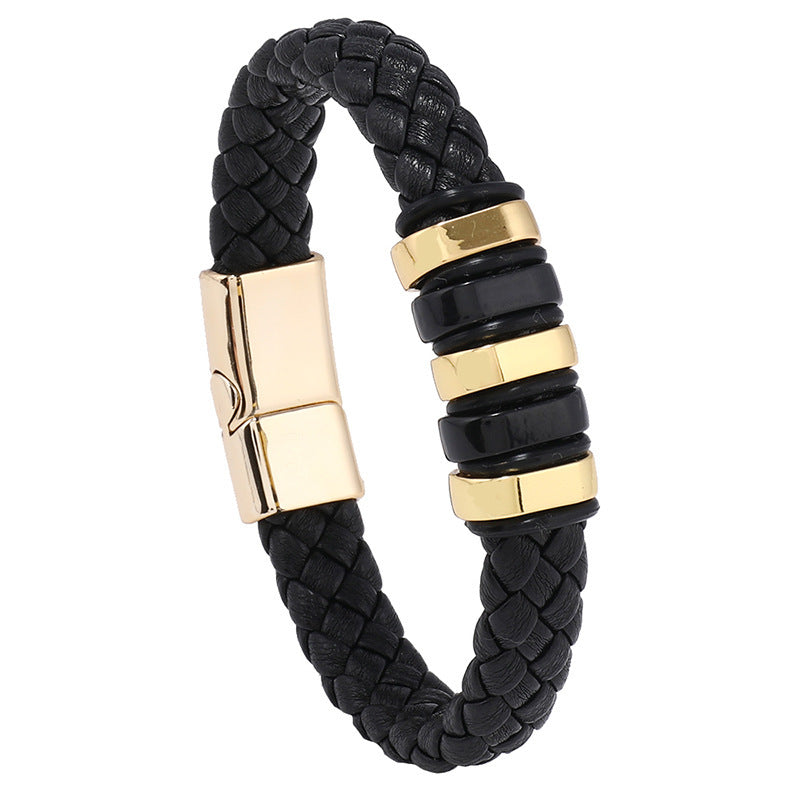 Multi-layer Leather Woven Bracelet Wrist Ring