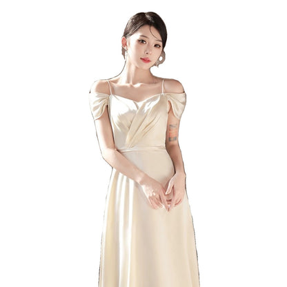 Summer Champagne Niche High-End Dress