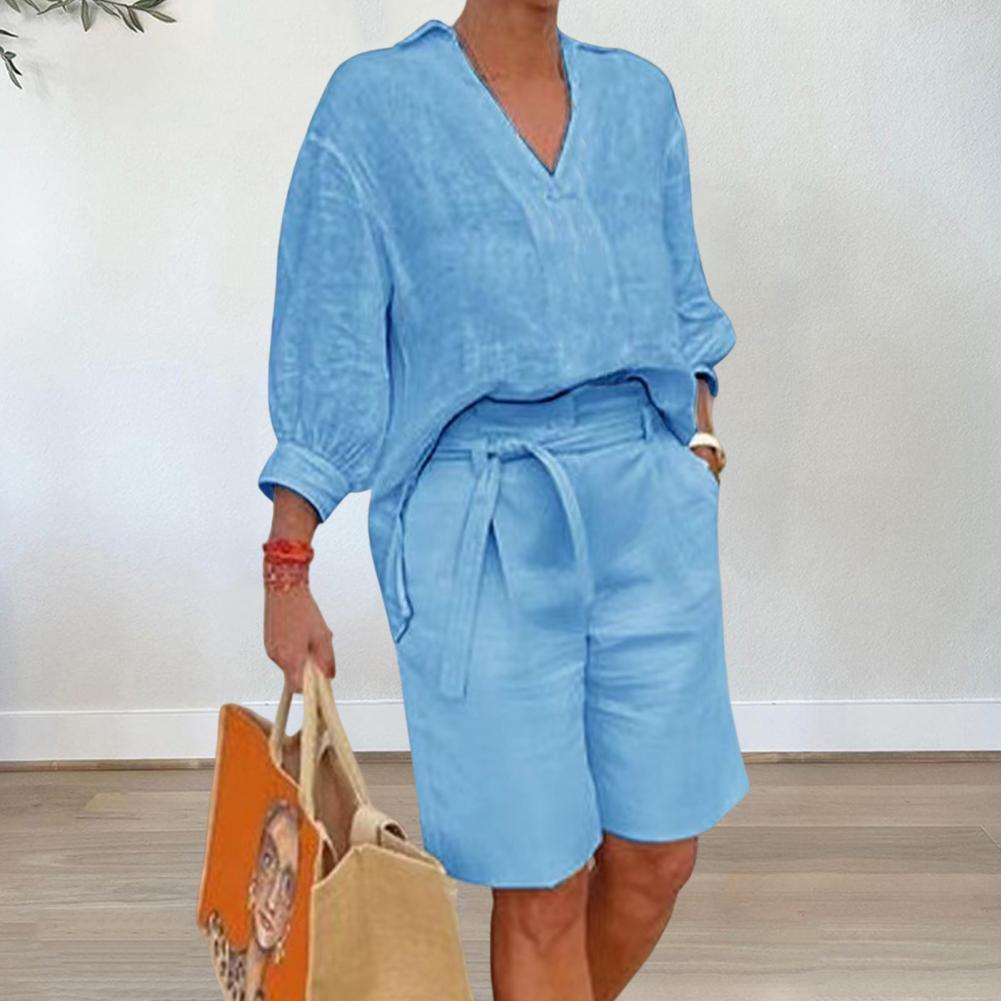 Cotton And Linen Women's Clothing Fashion Casual Set Kanuner
