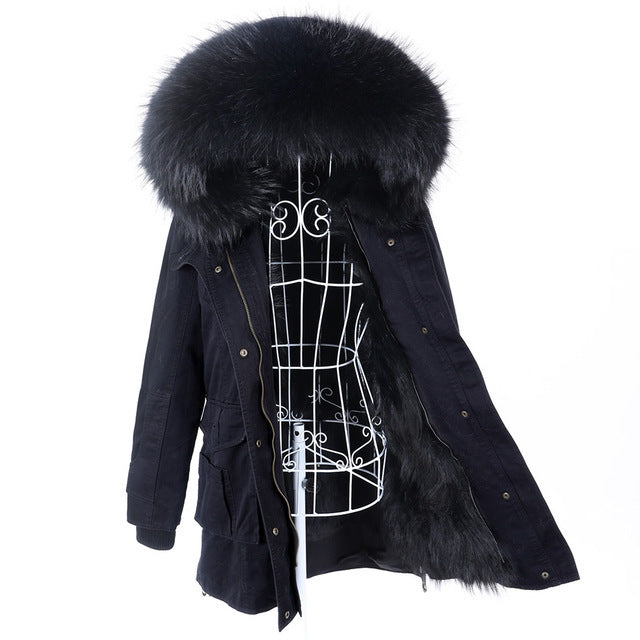 Women’s Faux Fur Collar Winter Coat | Luxury Leisure Polyester Overcoat – XS to XXL