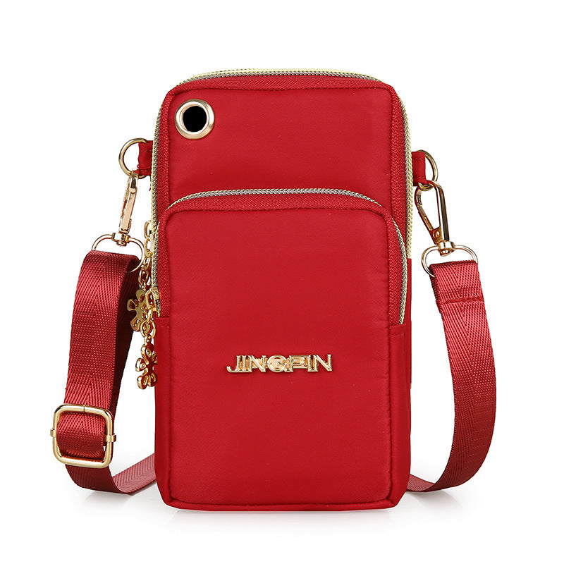 Mobile Phone Bag Women Shoulder Bag 3-layer Zipper Design Small Crossbody Shouder Bags Wallet Coin Purse - myETYN