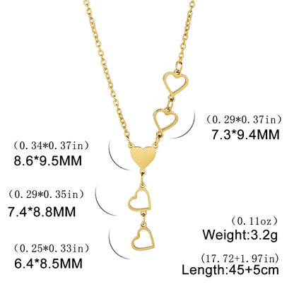Fashion Love Pendant Stainless Steel Necklace - myETYN