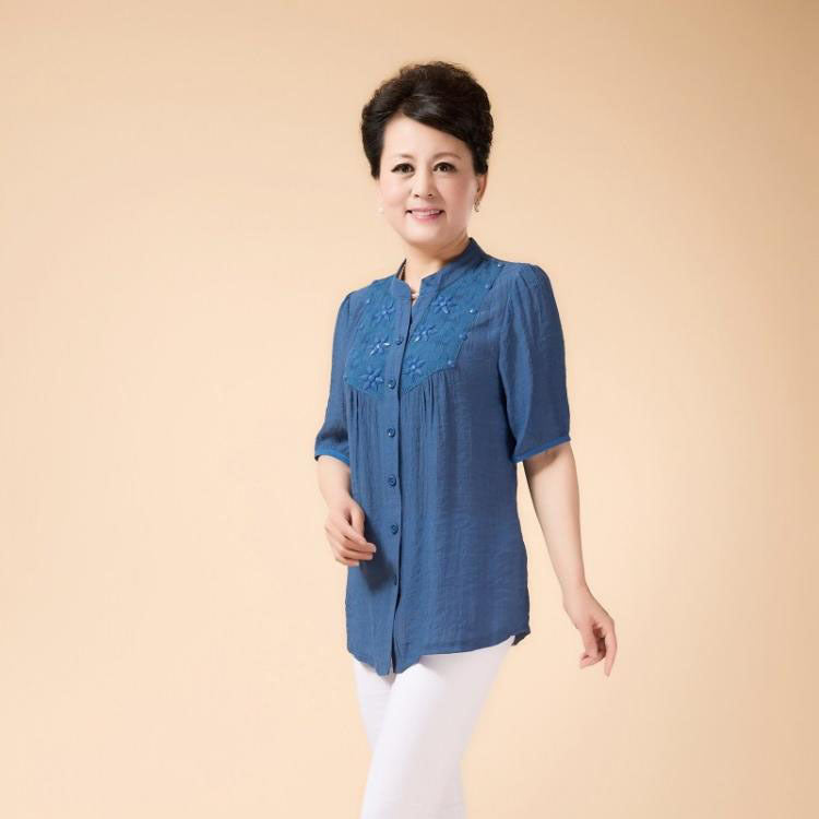 Middle-aged and elderly short-sleeved shirts