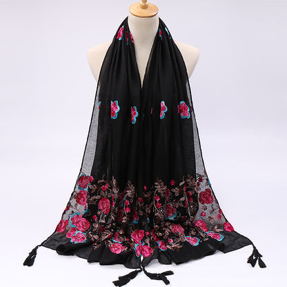 Fashion New Indian Style Classic Embroidered Scarf