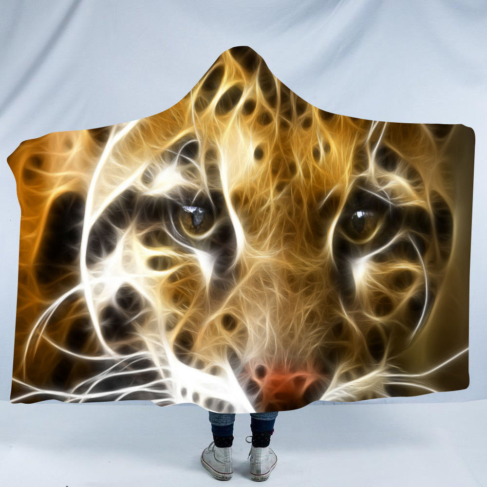 Double-Layer Tiger Plus Velvet Sofa Blanket: Perfect for Home Leisure and Laziness