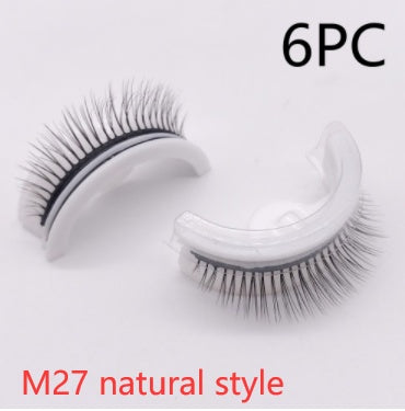 Reusable 3D Mink Lashes Natural False Eyelashes Self Adhesive Fake Glue Free Makeup Eyelash Extension Silk