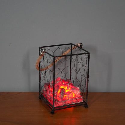 LED Flame Light Home Christmas Halloween Simulated Charcoal Fireplace Lamp - myETYN