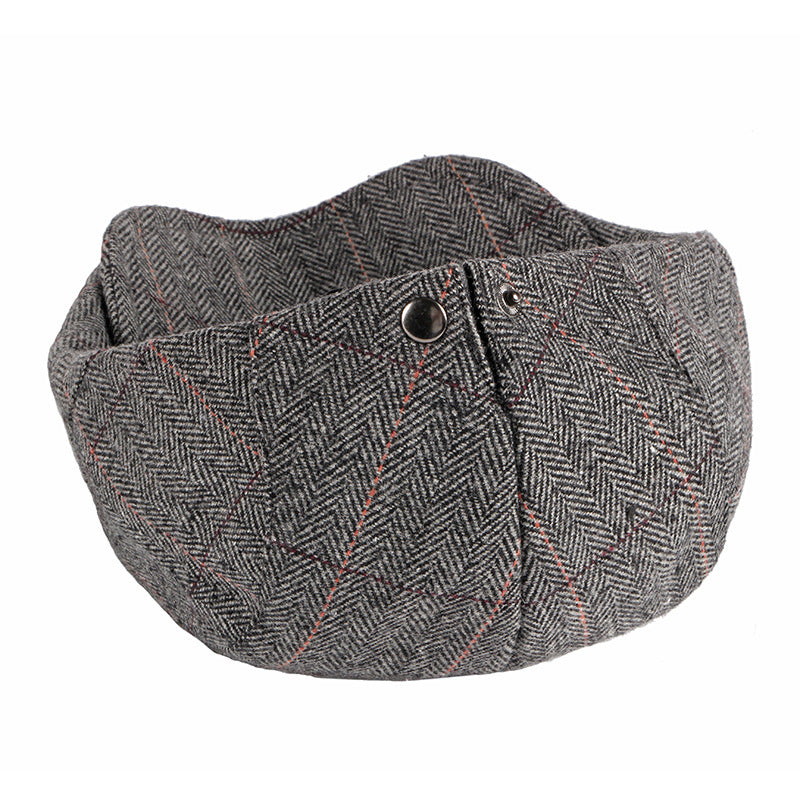 Men's British Style Classic Check Wool Beret - myETYN