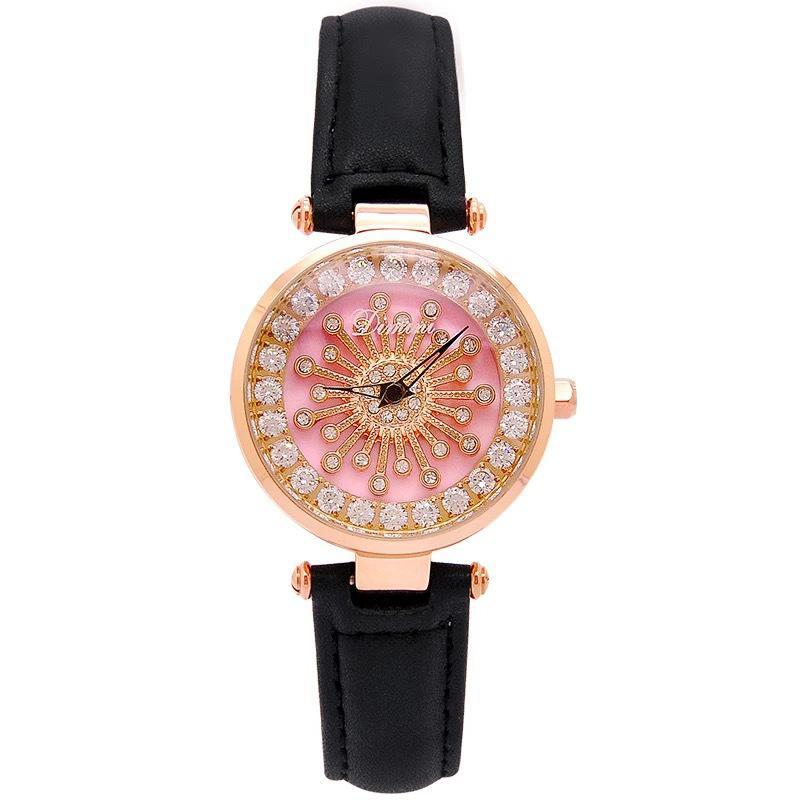 Time to run the watch Fashion female quartz watch Temperament leather watch female