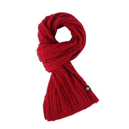 Winter Warmth: Versatile Solid Color Knitted Woolen Long Scarf for Women – Korean Style Shawl with a Sweet Fashion Touch - myETYN