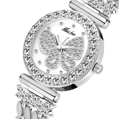 Fashion Temperament Diamond Butterfly Ladies Quartz Watch