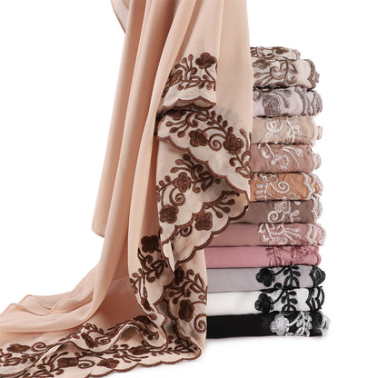 Fashion Solid Color Chiffon Women's Scarf