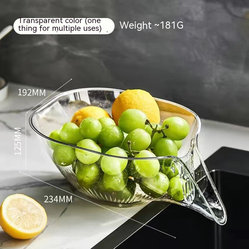 Household Self-contained Draining Taobao Dish Washing Fruit Basin - myETYN