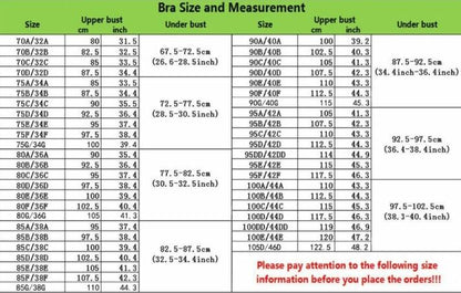 Sexy Push Up Bra – Plus Size A–E Cup Brassiere for Women