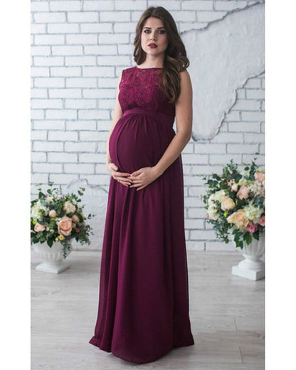 Lace Sleeveless Maternity Dress - myETYN