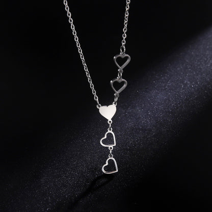 Fashion Love Pendant Stainless Steel Necklace - myETYN