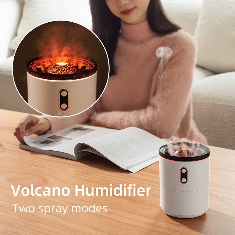 Volcanic Flame Aroma Essential Oil Diffuser USB Portable Jellyfish Air Humidifier Night Light Lamp Fragrance Humidifier - myETYN