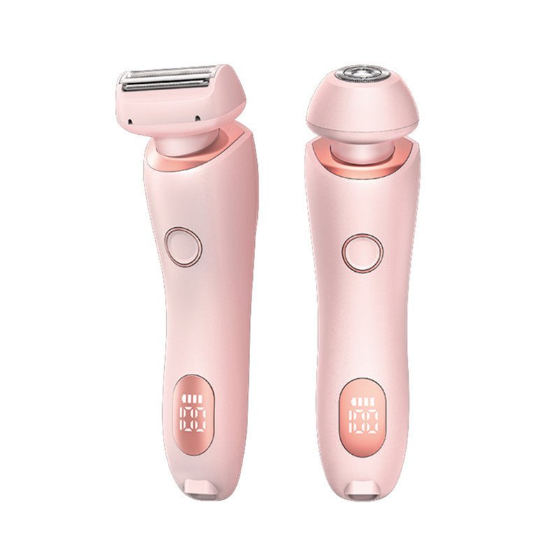 2 In 1 Hair Removal Epilator USB Rechargeable Trimmer Women Body Razor Face Leg Armpit Bikini Hand Pubic Shaver Hair Remover - myetyn