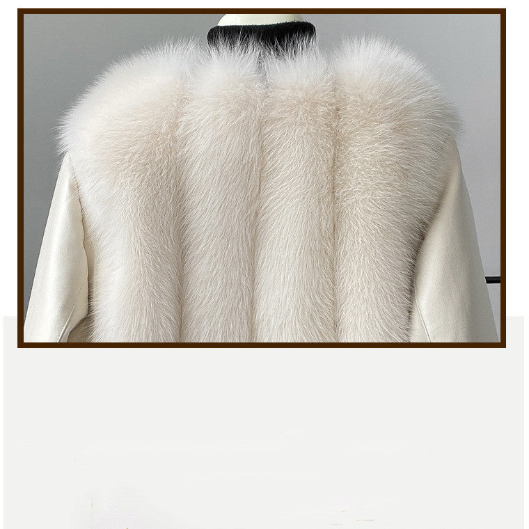 Women’s Medium-Long Fur One-Piece Coat