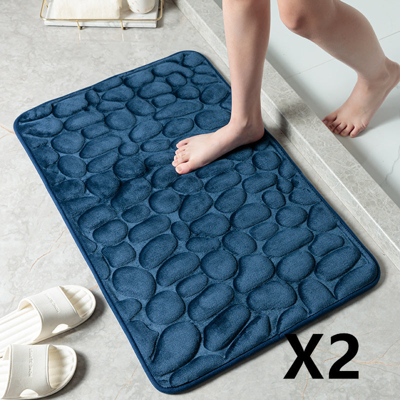 Pebble Stone Bathroom Carpet Toilet Floor Mat Door Mat