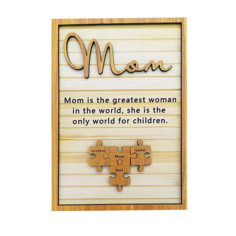 Mother's Day Wooden Crafts Photo Frame Ornament