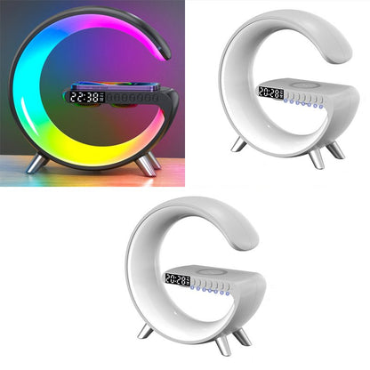 2023 New Intelligent G Shaped LED Lamp Bluetooth Speake Wireless Charger Atmosphere Lamp App Control For Bedroom Home Decor - myetyn