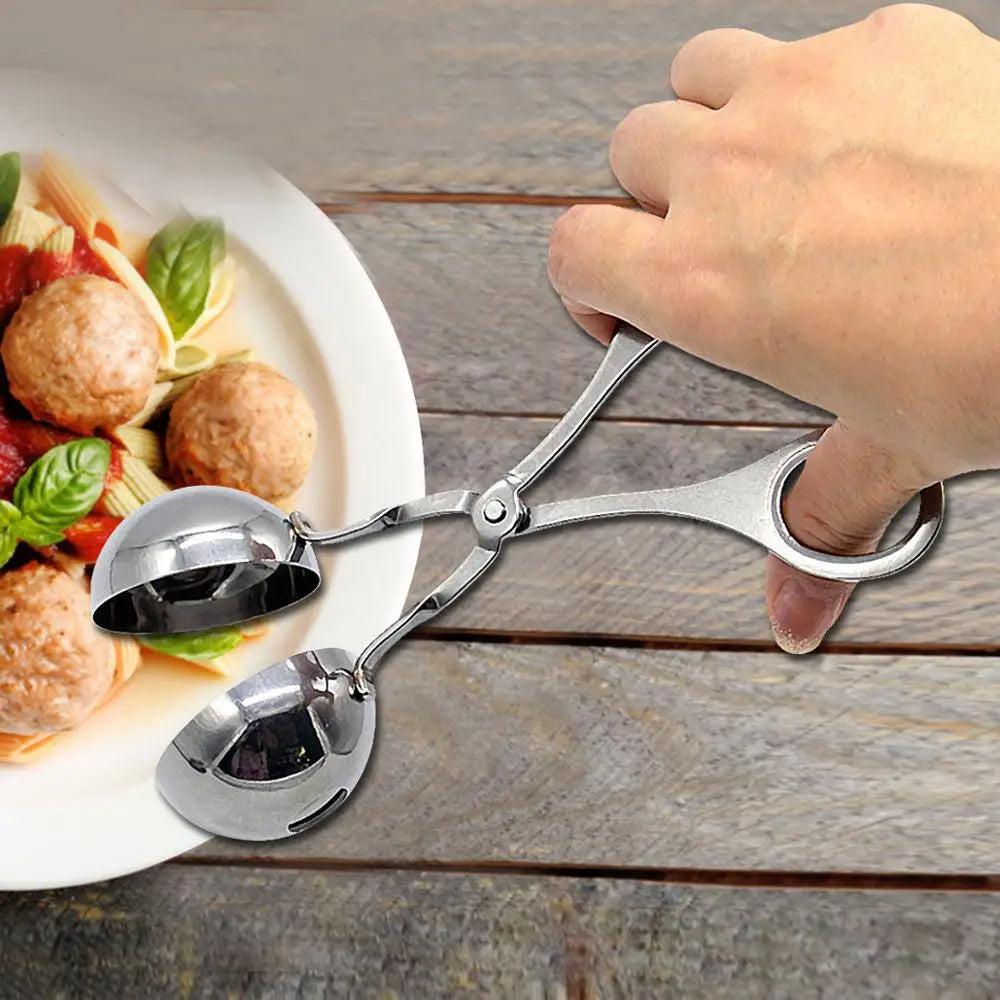 Meatball Maker Tool Clip Fish Meat Rice Ball Making Mold Tools Stainless Steel Meat Baller Tongs Kitchen Gadgets - myETYN