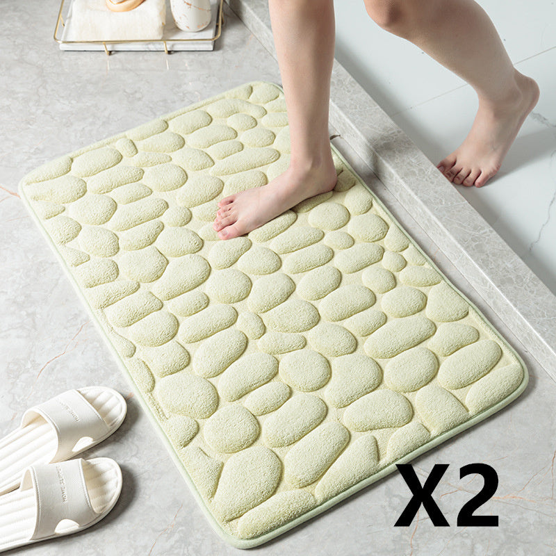 Pebble Stone Bathroom Carpet Toilet Floor Mat Door Mat