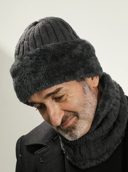 Woolen Hats For Middle-aged And Elderly Men In Winter Thicken Men's Knitted Hats For The Elderly - myETYN