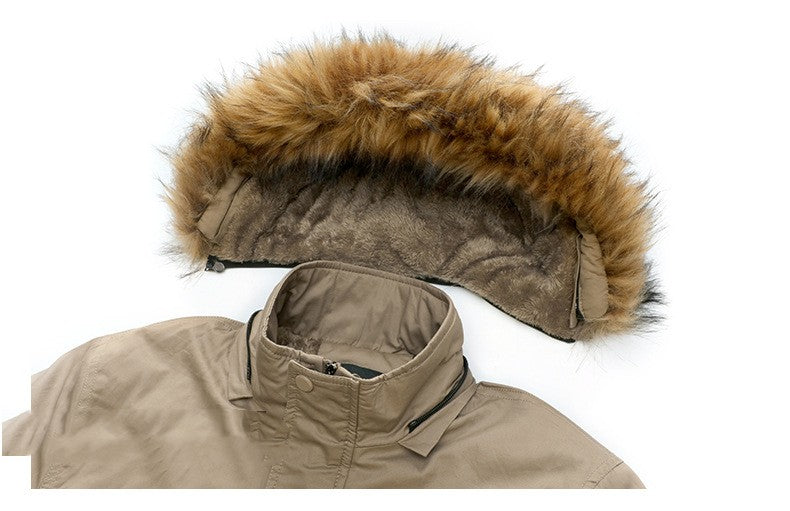Winter Coat Men's Cashmere Long Cotton-padded Jacket - myETYN