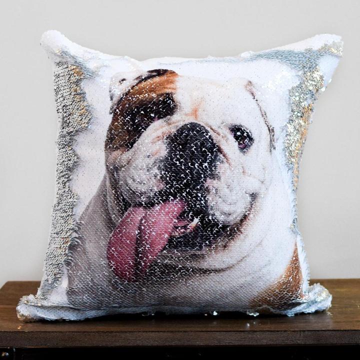 Sequins Throw Pillowcase with Custom Photo - myETYN