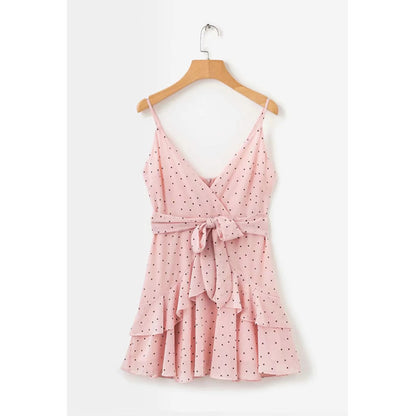 Polka dot ruffle dress