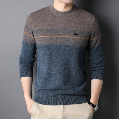 Men's Pure Wool Sweater Crewneck Knitted Sweater - myETYN