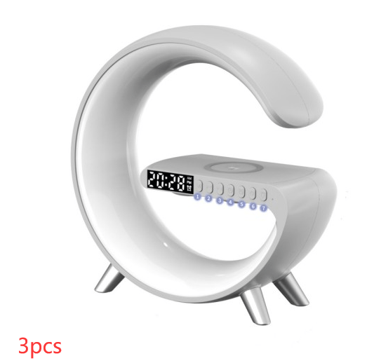 2023 New Intelligent G Shaped LED Lamp Bluetooth Speake Wireless Charger Atmosphere Lamp App Control For Bedroom Home Decor - myetyn