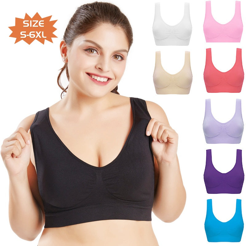 Plus Size Seamless Bra With Pads – 5XL / 6XL Big Size Push Up Bralette