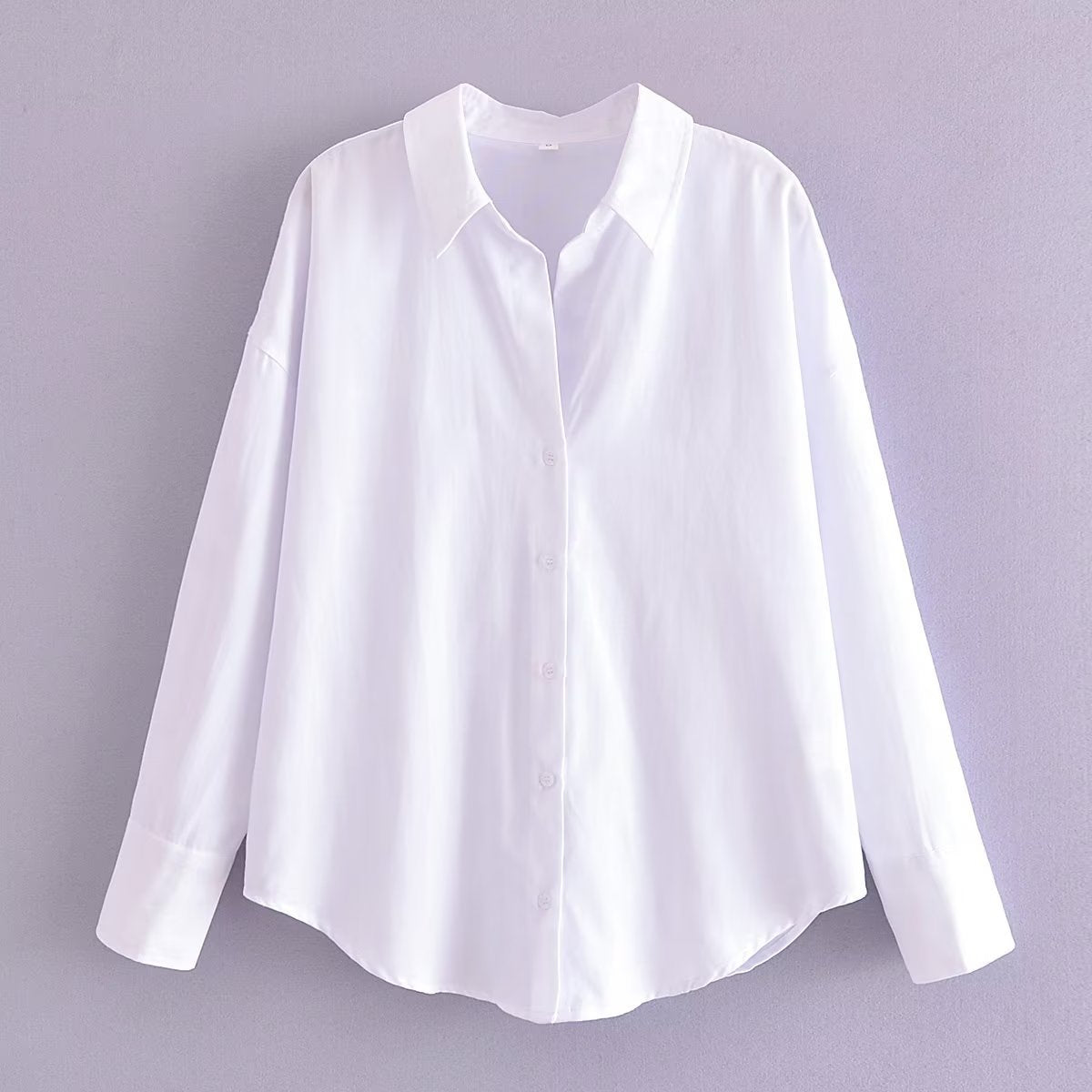 Autumn Women's Lapel Long Sleeve Solid Color Shirt - myETYN