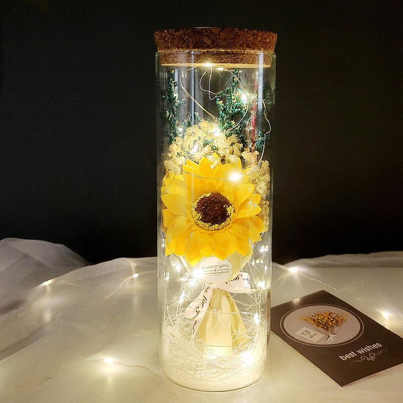 Sunflower Gypsophila Bouquet Valentines Day Gift - myETYN