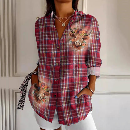 Women's European And American Fashionable Floral Pattern Printed 3D Shirt