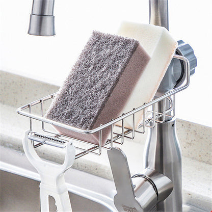 Adjustable Sink Drain Rack Sponge Storage Faucet Holder Soap Drainer Shelf Basket Organizer Kitchen Bathroom Accessories - myETYN