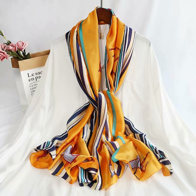 All-in-one Sunscreen Shawl Travel Silk Scarf Women's Beach Towel myETYN