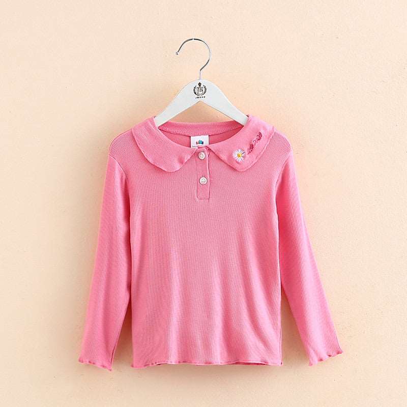 Baby Girl Doll Collar Long Sleeve T-shirt Top myETYN