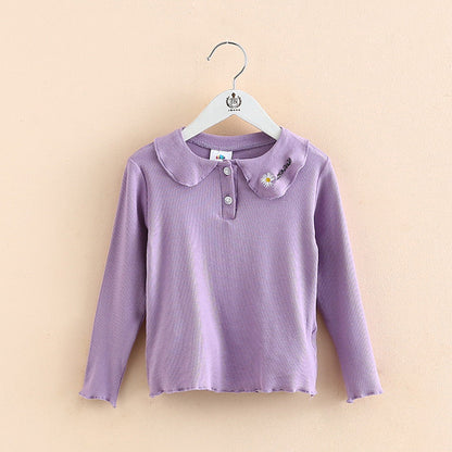 Baby Girl Doll Collar Long Sleeve T-shirt Top myETYN