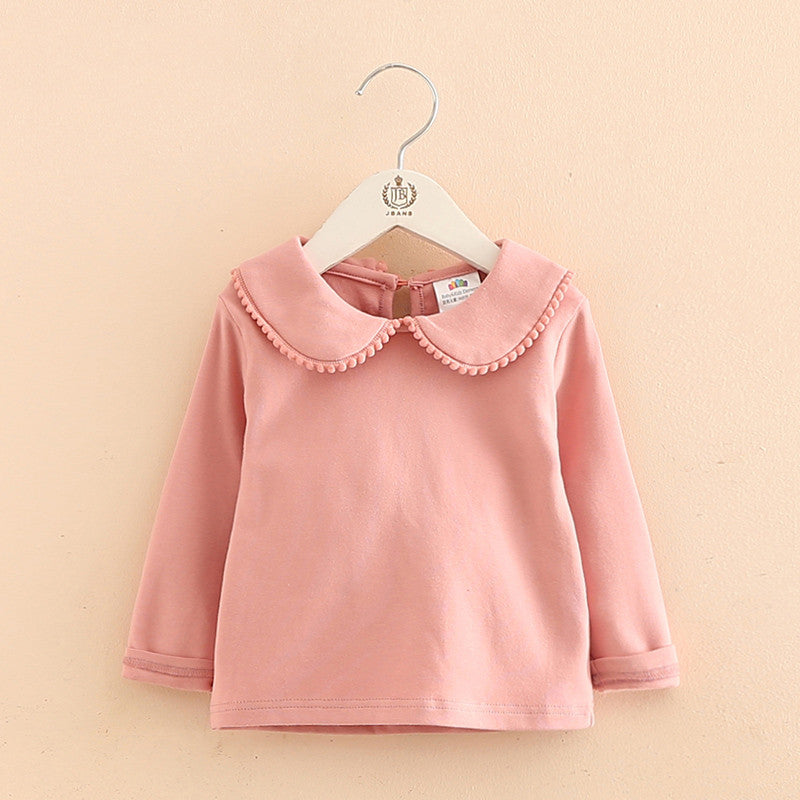 Baby Girl Doll Collar Long Sleeve T-shirt Top myETYN