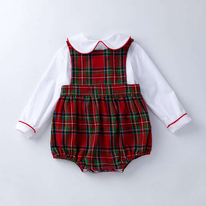 Baby Plaid Long Sleeve Climbing Suit Set myETYN