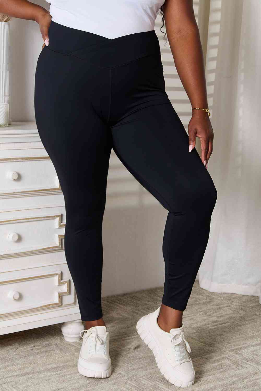 Basic Bae V-Waistband Sports Leggings myETYN